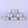 500 pçs / lote 30 ml de prata de metal de alumínio frasco cosmético, 30G Sólida Perfume Embalagem Recipiente Latas de Recipiente de Amostra LX2396