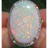 Kvinnor bling bling ring med stor opal storlek 6 7 8 9 10 sparkly ring gåva för kärlek flickvän hög kvalitet