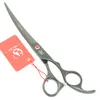 7.0Inch Meisha JP440C Professional Up Curved Cutting Scissors Japan 440c Dog or Cat Haircut Grooming Shears Hairdressing Clippers HB0105