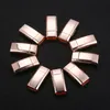 50PCS 25x11.5mm Partihandel Koppar Alloy Rosegold Svart Silver Färg Magnetiska Clasp Square Smycken Anslutningar för Smycken DIY Fynd