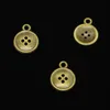 110 Uds. De abalorios de aleación de Zinc, abalorios de botón chapados en bronce antiguo para fabricación de joyas, colgantes hechos a mano DIY de 13mm
