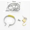オープンマウス付き新しい雄環状ケージデバイスベルトスナップリングスモールサイズステンレススチールキットボンデージSM TOYSコックロック8189523