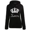 Jm groothandel nieuwe stijl heren casual paren jurk queen king kroon afgedrukt hoodie dames jumper hoodie
