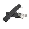 Watchband 24mm Men Watch Bands Black Diving Silicone Rubber Sports Strap Stainless Steel Deployment Buckle tools for Panerai LUMI251d