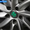 4 Stück 56 mm Auto-Aufkleber für ALFA ROMEO Giulia GT, vierpassiges grünes Abzeichen, Aufkleber, passend für Autoreifen, Radmitte, Nabenkappen-Aufkleber, Emblem