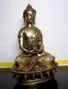 Utarbetad kinesisk tibetansk buddhis Amitabha Brass Buddha statyskulptur