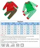 2018 Baby-Weihnachtspyjama, Kinder-Nachtwäsche, Oberteil + Hose, Baby-Junge, Mädchen, 2-teiliges Outfit, Baumwolle, einfarbig, gestreift, Weihnachts-Kinderkleidung