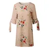 Sommer Mode Frauen Kleid Floral Bedruckte Kleid Kurzarm Casual Lose Strand Kleid Mini vestido Plus Größe S-5XL