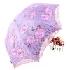 Folding Umbrella Rain Women Elegant Lace Umbrella Windproof Sun Sunshade Rain Umbrellas Anti-UV Waterproof Parasol