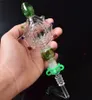 Smoking Nectar Collector Kit with 14mm Titanium Tip Quartz Inverted Nail Joint Mini Glass Pipe Dab Straw