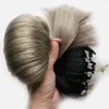 100g Ash Blonde Hair Extensions 1b / Grå Silver Ombre Micro Human Hair Extensions 100s Applicera Natural Micro Link Hårförlängningar Mänsklig