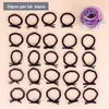 24pcs / box einfaches Haar-Seil Hairband Damen-buntes Haar-Gummiband-Band-elastisches Schnur-Haar-Zusätze Wholesale freies Verschiffen 0762WH