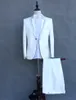 (jacket+pants) Men slim suits Groom wedding dress flashing Sequins Blazers 2 piece sets stage performance Costumes Studio Host show outfits