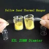 25mm Quartz Thermal Banger Thermochromic Bucket Smoking Accessories Yellow Sand Color Changing 10mm 14mm 18mm For Hookahs Oil Rigs Glass Bongs