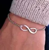 12st / mycket nytt mode fin smycken gåva Böhmen stil Infinity symbol 8 lyckliga armband DIY smycken