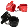 Sexig justerbar PU Läder Plush Ankelbegränsningar Bondage Sex Toy Restraints Sex Bondage Exotiska Tillbehör S1017