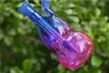 colorful Mini oil rig Bong Thick Heady Glass Bubbler Dab Rigs 10mm female small water smoking pipe with silicone hose mouth drop tip