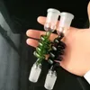 Adaptador espiral de color, Bongs de vidrio al por mayor Tuberías de agua de aceite Tubería de vidrio Plataformas petroleras para fumar, Envío gratis