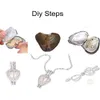 Großhandelsliebes-Wunsch-Perlen-Käfig-Medaillon-Halskette höhlen heraus Oysterperle-hängende Halsketten-Frischwasserperle-Haifisch-Nixemodeschmuck aus