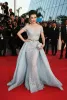 Cannes Film Zuhair Murad Vestidos de Noite Com Trem Destacável Sheer Neck Sereia Celebrity Dress Red Carpet Manga Curta Vestidos de Baile Personalizado