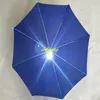 10st / mycket snabb frakt 23 tum 8k paraply 7 färgförändring LED Lysande transparent paraply med ficklampa för vänner gåva