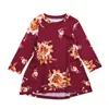 Bebek Kız Çiçek Baskı Elbise Ins Çocuk Çiçekler Prenses Elbiseler 2018 Yeni Butik Çocuk Elbise C3504