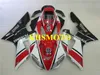 Hi-Grade Motorcykel Fairing Kit för Yamaha YZFR1 98 99 YZF R1 1998 1999 YZF1000 ABS Röd vit Svart Fairings Set + Gåvor YS16