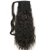 Piękno Ludzkie Kręcone Włosy Ponytail African American Krótkie Afro Kinky Kręcone Wrap Human Włosy Sznurek Puff Puft Tail Extensions 140g