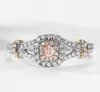 Victoria Wieck Ny produkt Helt nya smycken Sterling Sier Pink Sapphire Cz Diamond Party Gold Filled Wedding Ring for Women Gift