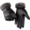 Gants en cuir épais noirs pour hommes, cadeau de noël, lavage chaud, pour travail d'affaires, pour écran tactile, Design à la mode 2021, 4814495