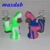 Mini Bombas de Bubbler de Silicone Gongoh Golpes de 3,6 polegadas fumando plataformas de dab linkah 14mm articulação feminina pequena reciclador silicone bong bong equipando plataforma de óleo