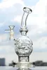 Heady épais verre eau Bongs narguilés février oeuf fumée conduites d'eau crâne bécher Dab plate-forme recycleur avec joint de 14mm