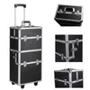Wholesales!!! 3-in-1 Draw-bar Box Design Portable Diamond Style Makeup Case Black Storage Boxes & Bins Home Storage & Organization