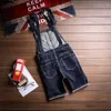 2018 neuer männlicher Denim -Jumpsuit Kurzblau Denim Overalls Männer Shorts Hosenträger Jean Shorts Bermuda Masculina Größe SXXL 3xl 4xl 5xl3721201