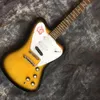 Custom Shop Vintage Sunburst Gul Non Reverse Fire Thunderbird Electric Guitar White Pickguard 3 Singel Spol Pickup, Abalone Birds Inlay