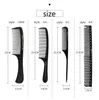 Carbon Fiber Tonic Cover Comb Tip Tails Steel Needle Double Brush Hair Haircut Plastic Comb Hair Brush3835952
