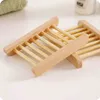 Livraison gratuite 100 PCS Naturel Bambou Porte-Savon En Bois Porte-Savon En Bois Porte-Savon De Stockage Porte-Savon Plaque Boîte Conteneur pour Bain Douche Salle De Bains