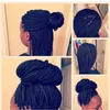 아프리카 여성 스타일 마이크로 꼰 레이스 프런트 가발 다크 브라운 컬러 박스 브레이드 가발 합성 꼰 가발 아기 머리카락과 무료 부품