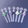 New Donut Glass Pipe Colorful Glass Pyrex Oil Burner Pipes Mini Smoking HandPipe Straight Tube Pipe SW45