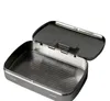 Portasigarette portatile in metallo, scatola in acciaio inossidabile, scatola per l'umidità, portasigarette arrotolato a mano.