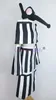 Soul Eater Mizune Black And White Stripe Dress Set Cosplay Costume L005