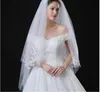 New veil wedding dress wedding wedding double veil, European and American Bride lace veil white