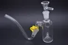 4.5" Mini Glass Bubbler Flare Mouthpiece Percolator Water Pipe Oil Rig Pipe 14mm Joint Pocker Small Bong With tobaccco smoking bowl