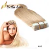 PU peau trame bande dans les Extensions de cheveux qualité 100% brésilien réel Extension de cheveux humains 100g 2.5g/pièce 40 pièces/ensemble BellaHair