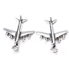 100 st mycket Ancient Silver Alloy Airplane Aircraft Charms hängen för DIY -smycken som gör resultat 27x21mm271m