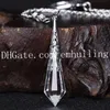 1 SZTUK Multifaceted Natural Clear Crystal Quartz Point Pendulum Healing Reiki Dowsing Downing Tool z miedzianem i łańcuchem końcowym Phoenix