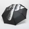 Middle Finger Umbrella Rain Windproof Up Yours Umbrella Creative Folding Parasol Fashion Impact Black Umbrella OOA4505