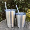 12ozステンレススチールタンブラー子供蓋とわらミニコーヒーマグカップ350mlワイングラス子供幼児カップ