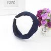 Damen Stirnband Twist Haarband Schleife Knoten Kreuz Krawatte Samt Headwrap Haarband Hoop Turban Kopfbedeckung Haarbänder Haarschmuck