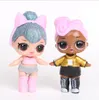 Cartoon LOL Dolls Cute Baby Glitter Princess Dress Dolls Figures Action Toys Anime For Kid's Birthday Gift YH1568